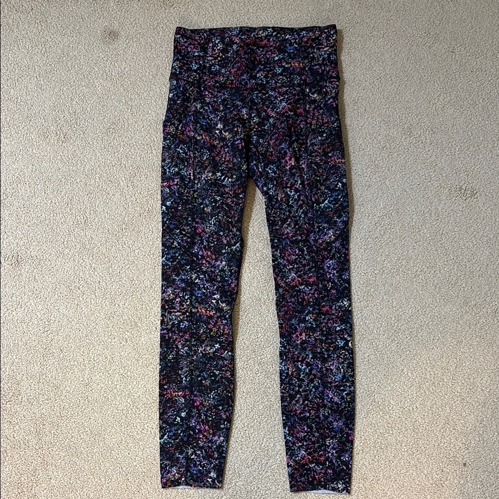 Lululemon Fast and Free High Rise Multicolor Leggings